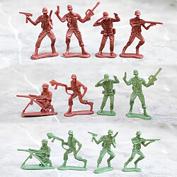 120 pièces soldat en plastique figurines de l'armée 4cm pour le modèle de scène de sable de l'armée marron pas cher