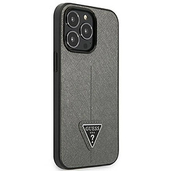 Acheter Guess Maroquinerie Guess Saffiano Triangle Logo Case - Coque pour iPhone 13 Pro Max (Argent)