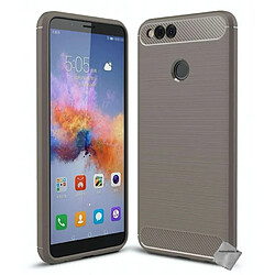 Htdmobiles Coque silicone gel carbone pour Huawei Honor 7X + film ecran - GRIS