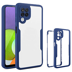 PHONECARE Coque Anti-Crash 360 Protection Résistant aux Chocs Avant et Arrière pour Samsung Galaxy M12 - Bleu Foncé