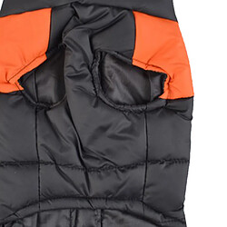 Acheter imperméable à l'eau chien en coton veste manteau veste manteau animal de compagnie vêtements d'hiver orange - s