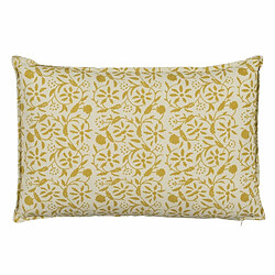 BigBuy Home Coussin Coton Beige Moutarde 60 x 40 cm