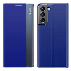 Coque en TPU + PU antichoc, auto-absorbé bleu pour votre Samsung Galaxy S22