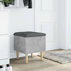 Avis Maison Chic Banc de rangement | Meuble de rangement d'Entrée | Coffres d'Intérieur gris béton 42x42x46 cm bois d'ingénierie -MN26312