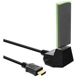 Station HDMI InLine®, câble HDMI haute vitesse avec Ethernet, M / F, contacts noirs et dorés, 1 m