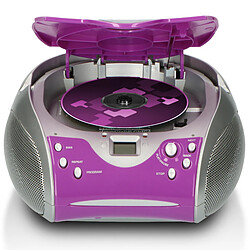 Lenco Radio portable avec lecteur CD SCD-24 Purple Violet