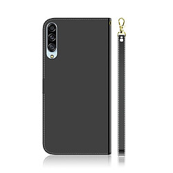 Avis Wewoo Housse Coque Etui à rabat horizontal surface imitée pour Galaxy A90 5G avec supportfentes de cartes et porte-monnaie et lanière noir