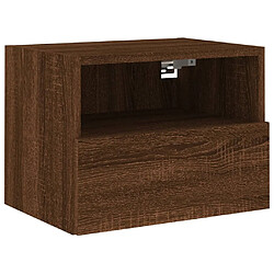 vidaXL Meuble TV mural chêne marron 40x30x30 cm bois d'ingénierie