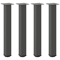 vidaXL Pieds de table basse 4 pcs anthracite 72-74 cm acier