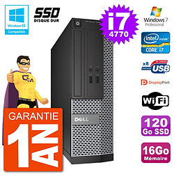 PC Dell 3020 SFF Intel i7-4770 RAM 16Go SSD 120Go Graveur DVD Wifi W7 - Occasion