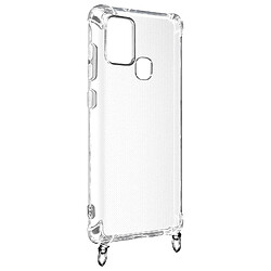 Avizar Coque Galaxy A21s Anneau personnalisable avec bijou/Chaîne - Transparent