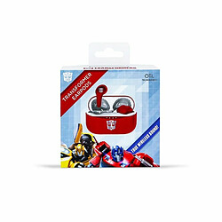 OTL Technologies TF0933 Transformers Autobot TWS Écouteurs sans fil avec étui de chargement Rouge