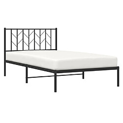 Avis Maison Chic Cadre/structure de lit métal et tête de lit pour adulte - Lit Moderne Chambre noir 107x203 cm -MN22623