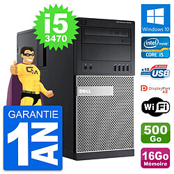 PC Tour Dell OptiPlex 9010 Intel i5-3470 RAM 16Go Disque 500Go Windows 10 Wifi - Occasion