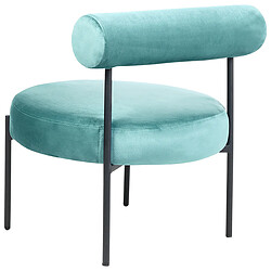 Beliani Fauteuil ALPHA Velours Turquoise pas cher