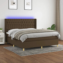 Sommier à lattes,Cadre à lattes de lit pour Adulte matelas et LED Marron foncé 180x200cm -MN31802