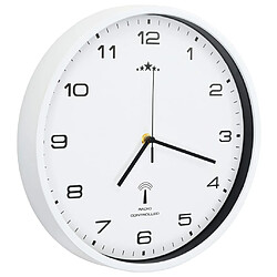 Acheter Decoshop26 Horloge murale radioguidée avec mouvement à quartz 31 cm Blanc DEC022249