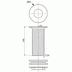 Avis Wirquin Bonde de lavabo laiton à clapet rotatif avec trop plein Ht 75mm