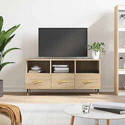 Maison Chic Meuble TV scandinave - Banc TV pour salon chêne sonoma 102x36x50 cm bois d'ingénierie -MN29546