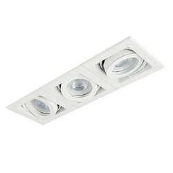 Saxby LED Triple Encastré Blanc Mat