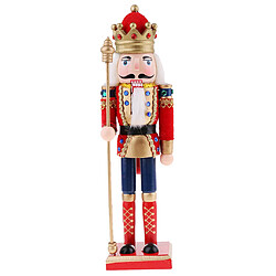 30 Cm En Bois Casse-Noisette Solider Chiffres Modèle Marionnette Poupée Jouet Décor À La Maison Rouge