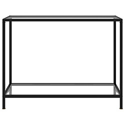 vidaXL Table console Transparent 100x35x75 cm Verre trempé