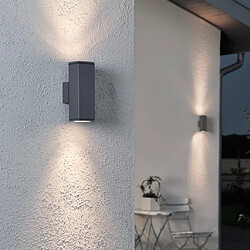 KONSTSMIDE Applique murale Monza double carrée Gris foncé