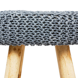 Avis Atmosphera, Createur D'Interieur Tabouret assise tricot Suzette - H. 43 cm - Gris