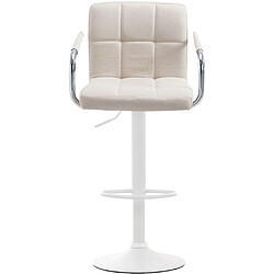 Non Tabouret de bar Lucy V2 tissu blanc