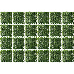 Jet7Garden Plaques clipsables de feuillage artificiel 6m² (Lot de 24) Rosier veiné.