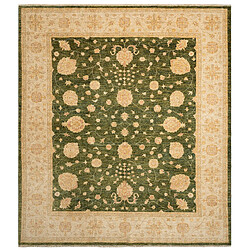 Vidal Tapis de laine 284x252 vert Kaizar