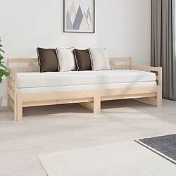 vidaXL Lit coulissant sans matelas bois de pin solide 2x(80x200) cm