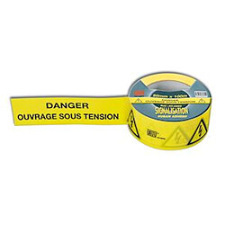 ruban adhésif - danger ouvrage sous tension - catu at-5003