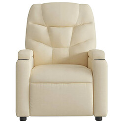 Acheter Maison Chic Fauteuil de massage inclinable,Fauteuil luxe de relaxation Crème Tissu -MN91696