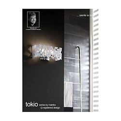 Luminaire Center Plafonnier Tokio Chrome poli, blanc brillant pas cher