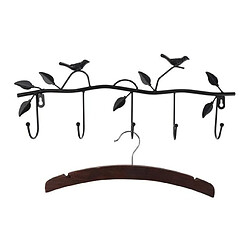 Wewoo 2 PCS motif d'oiseaux en fer forgé décoré crochets simples café pas cher