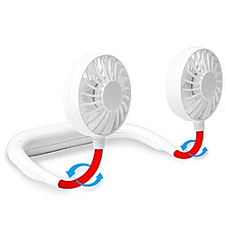 Avis Ventilateur de cou Portable, Ventilateur à main Sans Main USB Rechargeable mini Cou de Sport Suspendu Batterie au lithium Ventilateurs rechargeables bureau petits ventilateurs bureau minuscule éclairé