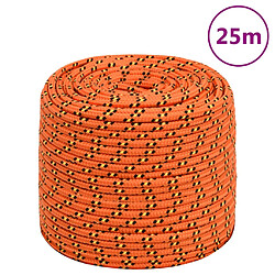 vidaXL Corde de bateau Orange 6 mm 25 m Polypropylène