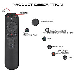 G50S Wireless Flying Air Mouse Gyro Instrument 2.4G USB Infrarouge Apprentissage Télécommande G50 Intelligent Android TV Universal Equipment Comparison G20 G30 | Télécommande