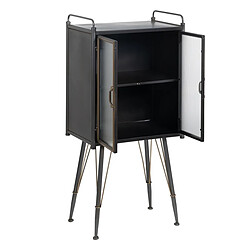 Avis BigBuy Home Présentoir BRICK Noir Doré Verre Fer 58 x 40 x 120 cm