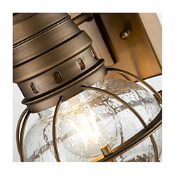 Acheter Elstead Lighting Applique murale extérieur Kichler Aluminium,verre grainé transparent Laiton naturel