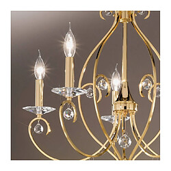 Avis Luminaire Center Chandelier en cristal CARAT Or 24 Carats 5 ampoules