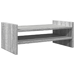 vidaXL Support de moniteur sonoma gris 50x27x20 cm bois d'ingénierie