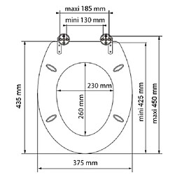 SCHÜTTE Siège de toilette avec fermeture en douceur DARK WOOD MDF pas cher