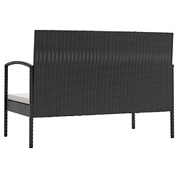 Acheter vidaXL Salon de jardin 8 pcs avec coussins résine tressée noir