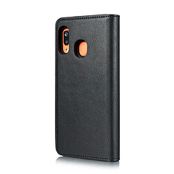 Avis Wewoo Housse Coque Etui en cuir Crazy Horse Texture Flip détachable magnétique avec support et fentes pour cartes et portefeuille Galaxy A20 et A30 Noir