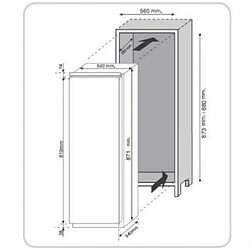 Avis Réfrigérateur 1 porte intégrable à glissière 116l - cbo150ne/n - CANDY