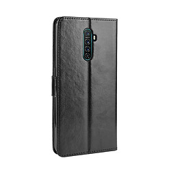 Avis Wewoo Housse Coque Pour Oppo Reno Ace Retro Étui Crazy Horse Texture Horizontal Etui en cuir avec support et fentes cartes et cadre photo Noir