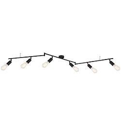 Globo Lighting Spot plafonnier design métal Martha - 6 Ampoules - Noir