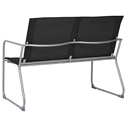 Acheter Maison Chic Salon de jardin 4 pcs - Table et chaises d'extérieur - Mobilier/Meubles de jardin Moderne Tissu et acier Noir -MN71742